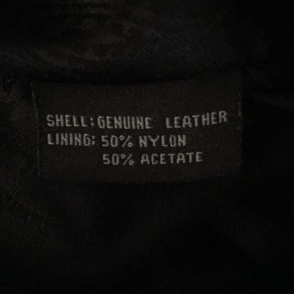 Guess Black Genuine Leather Jacket size M - Picture 8 of 9